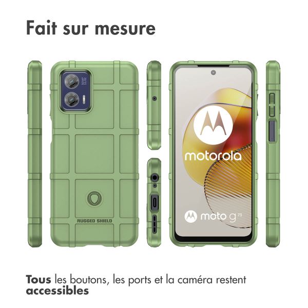 imoshion Coque Rugged Shield Motorola Moto G73 - Vert foncé