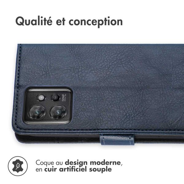 imoshion Étui de téléphone portefeuille Luxe Motorola ThinkPhone - Bleu foncé