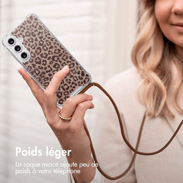 imoshion Coque Design avec cordon Samsung Galaxy S24 FE - Leopard Mood