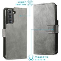 imoshion Étui de télephone portefeuille de luxe Samsung Galaxy S21 - Gris