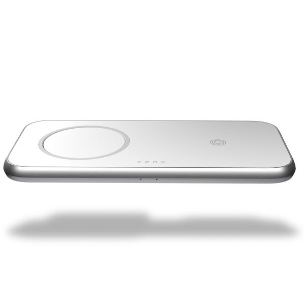 Zens Chargeur sans fil 3-en-1 en aluminium - Chargeur sans fil pour iPhone, Apple AirPods et iPad - Compatible avec MagSafe et Qi2 - Puissance - 45W