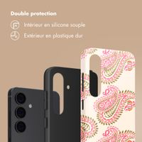 Selencia Coque arrière Vivid Samsung Galaxy S24 - Paisley Blush