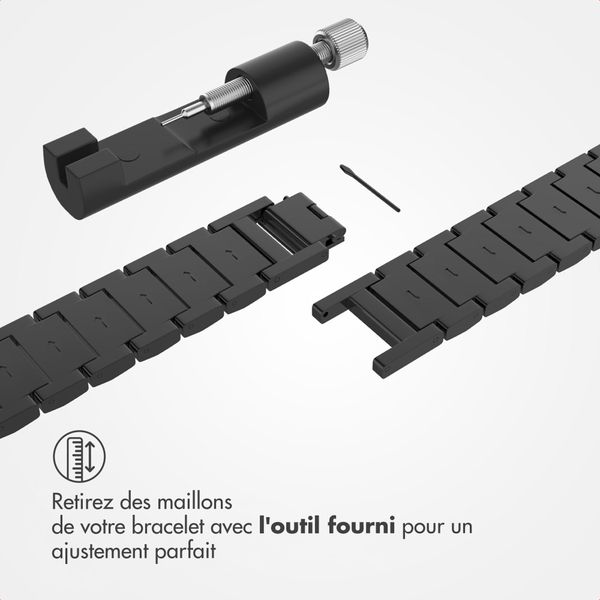 Selencia Bracelet à maillons scintillants Apple Watch Series 1 t/m 9 / SE (38/40/41 mm) | Series 10 / 11 (42 mm) - Noir