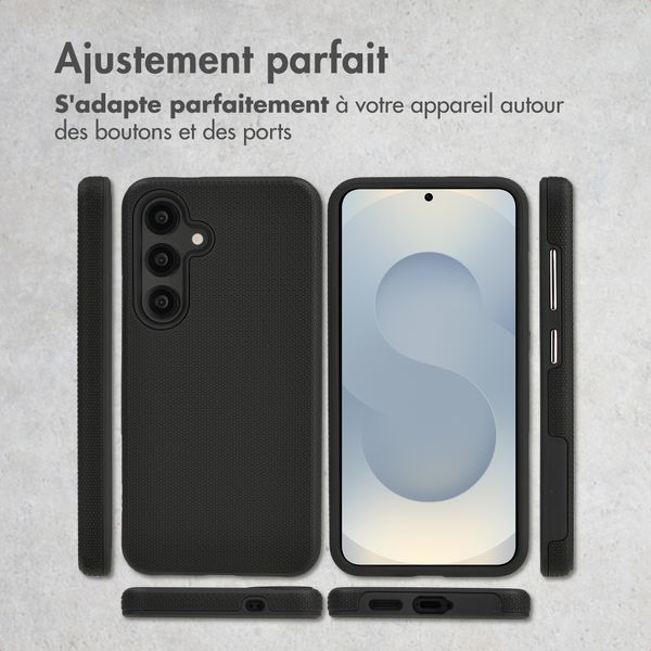 Accezz Coque Tough avec MagSafe Samsung Galaxy S25 - Noir