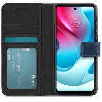 imoshion Étui de téléphone portefeuille Luxe Motorola Moto G60s - Bleu foncé