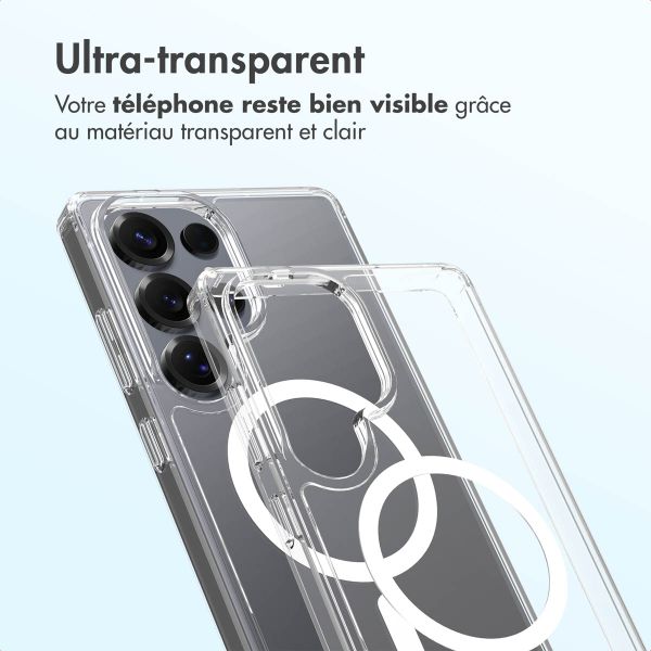 Accezz Coque arrière Xtreme Impact avec MagSafe Samsung Galaxy S25 Ultra - Transparent