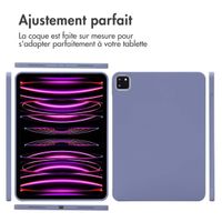 Accezz Coque Liquid Silicone avec porte-stylet Apple iPad Pro 11 (2022 / 2021 / 2020 / 2018) - Lila