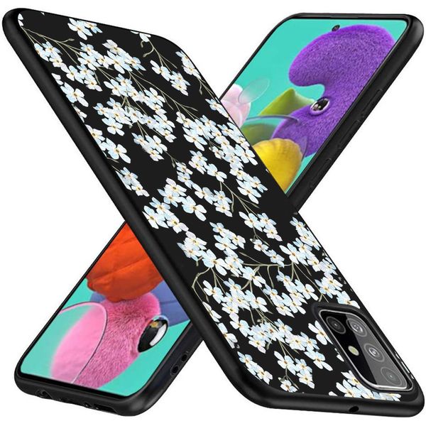 imoshion Coque Design Samsung Galaxy A51 - Fleur - Blanc / Noir