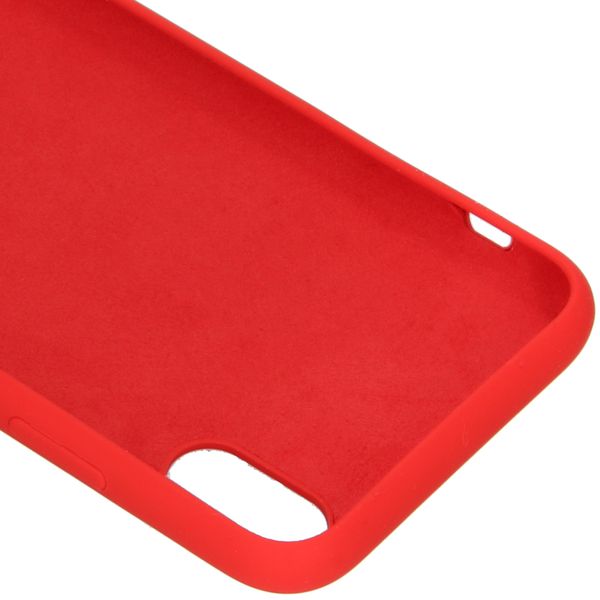 Accezz Coque Liquid Silicone iPhone Xs / X - Rouge