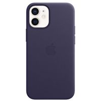 Apple Coque Leather MagSafe Apple iPhone 12 Mini - Deep Violet