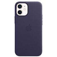 Apple Coque Leather MagSafe iPhone 12 Mini - Deep Violet