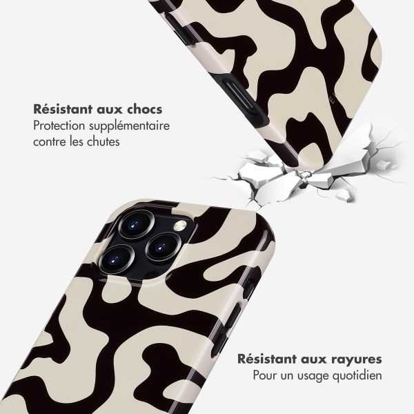 Selencia Coque arrière Vivid avec MagSafe Apple iPhone 16 Pro - Art Wave Black