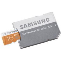 Samsung EVO Plus microSDHC 16 Go de classe 10 + adaptateur