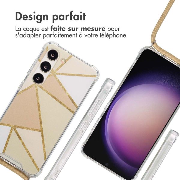 imoshion Coque Design avec cordon Samsung Galaxy S23 - Beige Graphic