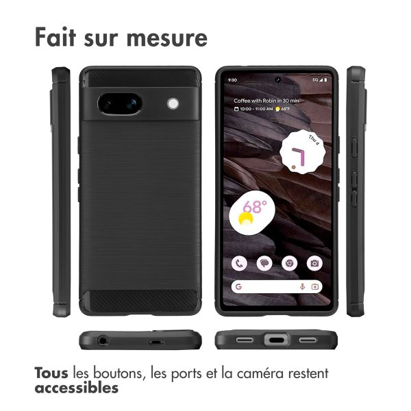 imoshion Coque Brushed Google Pixel 7a - Noir