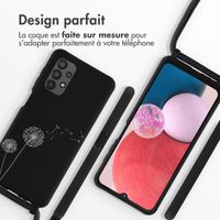 imoshion Coque design en silicone avec cordon Samsung Galaxy A13 (4G) - Dandelion Black