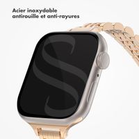 Selencia Bracelet en acier slim style Jubilee Apple Watch Series 1 à 9 / SE (38/40/41 mm) | Series 10 (42 mm) - Or Rose