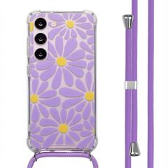 imoshion Coque Design avec cordon Samsung Galaxy S23 - Tropical Violet Flowers Connect