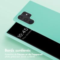 Selencia Coque silicone avec cordon amovible Samsung Galaxy S24 Ultra - Turquoise