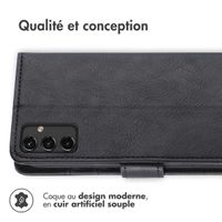 imoshion Etui de téléphone portefeuille Luxe Samsung Galaxy A14 (5G/4G) - Noir