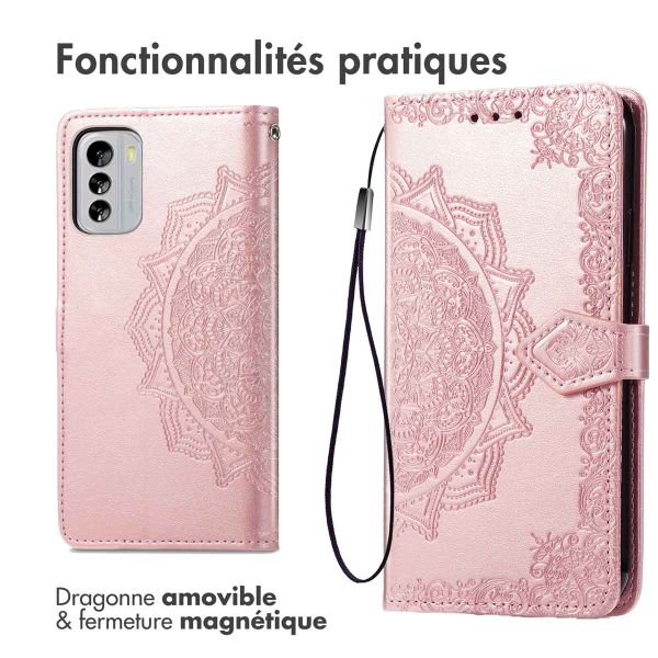 imoshion Etui de télephone Mandala Nokia G60 - Rose Doré