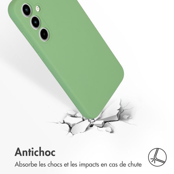 Accezz Coque Liquid Silicone Samsung Galaxy A35 - Vert