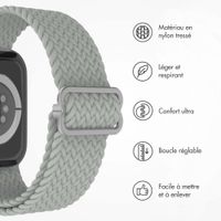 imoshion Bracelet tissé en nylon Apple Watch Series 1 á 11 / SE / Ultra (44/45/46/49 mm) - Gris