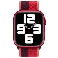Apple Bracelet Sport Loop Apple Watch Series 1 t/m 9 / SE (38/40/41 mm) | Series 10 / 11 (42 mm) - Black / Red