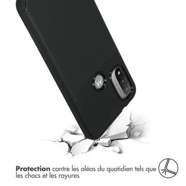 imoshion Coque silicone Carbon Motorola E20 / E30 / E40 - Noir