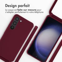 imoshion ﻿Coque en silicone avec cordon Samsung Galaxy S23 - Rouge foncé