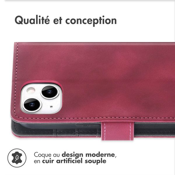 imoshion Etui de télephone portefeuille avec cordon Apple iPhone 14 / 13 - Rouge