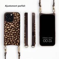 Selencia Nova coque arrière en cuir véritable avec porte-cartes Apple iPhone 16 Pro - Fawn Chic