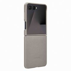 Samsung Original Coque KindSuit en Cuir Végan Samsung Galaxy Z Flip 7 - Taupe