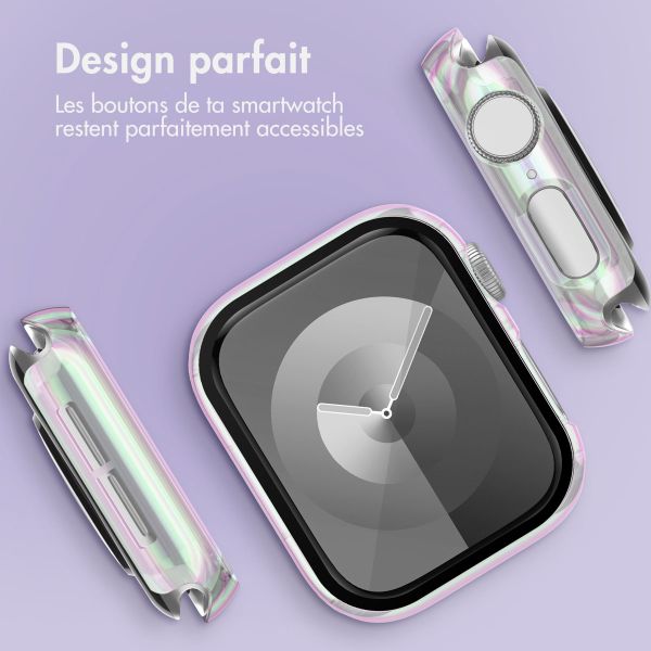 imoshion Coque rigide brillante à couverture complète pour Apple Watch Series 4 / 5 / 6 / SE - 40 mm - Pearlescent