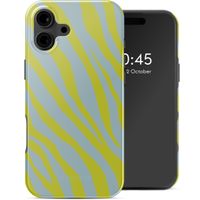 Selencia Coque arrière Vivid Tough avec MagSafe iPhone 16 - Zebra Winter Sky Titanium Yellow