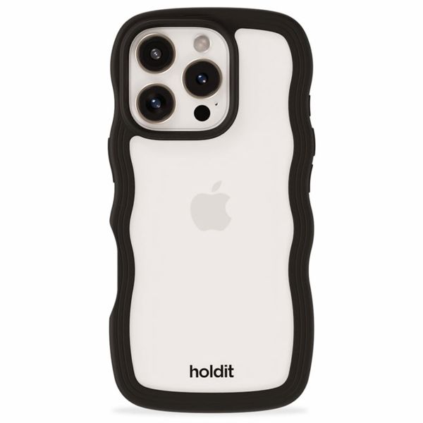 Holdit Coque Wavy iPhone 16 Pro Max - Black / Transparent