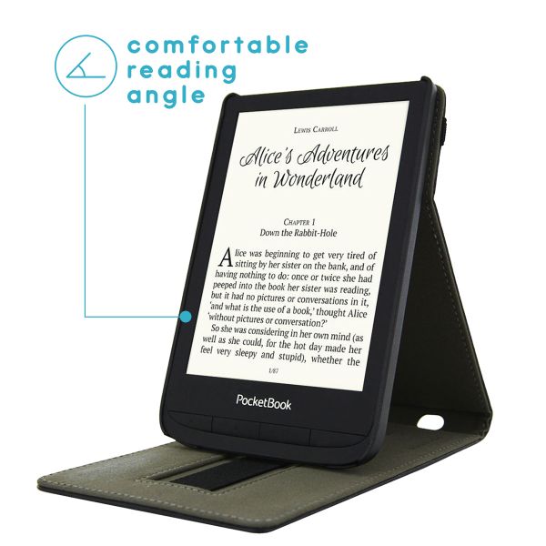 imoshion Étui á rabat Pocketbook Touch Lux 5 / HD 3 / Basic Lux 4 / Vivlio Lux 5 - Noir