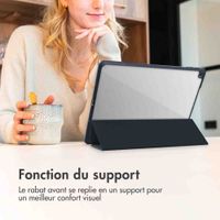 imoshion Coque tablette rigide Trifold Apple iPad 11 (2025) 11 pouces A16 / iPad 10 (2022) 10.9 pouces - Bleu foncé