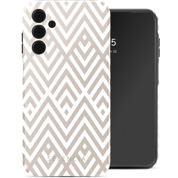 Selencia Coque arrière Vivid Tough Samsung Galaxy A15 - Beige Zigzag