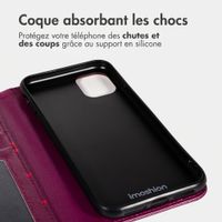 imoshion Étui de télephone portefeuille Design Apple iPhone 12 (Pro) - Crush Check Coral Dust