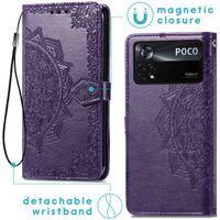 imoshion Etui de téléphone portefeuille Mandala Xiaomi Poco X4 Pro 5G - Violet