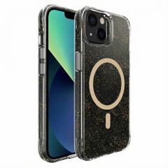 imoshion Coque arrière transparente Pailletée avec MagSafe Apple iPhone 13 - Doré