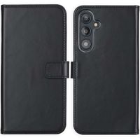 Selencia Étui portefeuille en cuir véritable Samsung Galaxy S24 FE - Noir