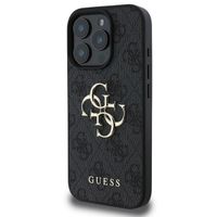 Guess Coque 4G Metal Logo iPhone 16 Pro - Noir