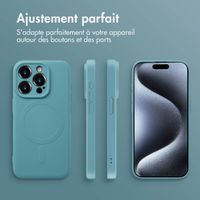 imoshion Coque Couleur avec MagSafe Apple iPhone 15 Pro - Smoke Green