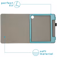 imoshion Étui de liseuse portefeuille en cuir végan Kobo Sage / Tolino Epos 3 - Bleu clair