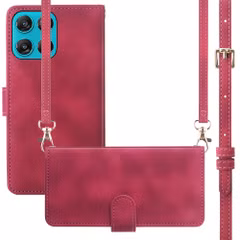 imoshion Etui de télephone portefeuille avec cordon Motorola Moto G77 - Rouge