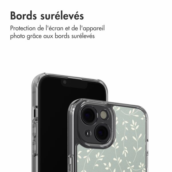 imoshion Coque Design Apple iPhone 14 - Smoke Green Flowers