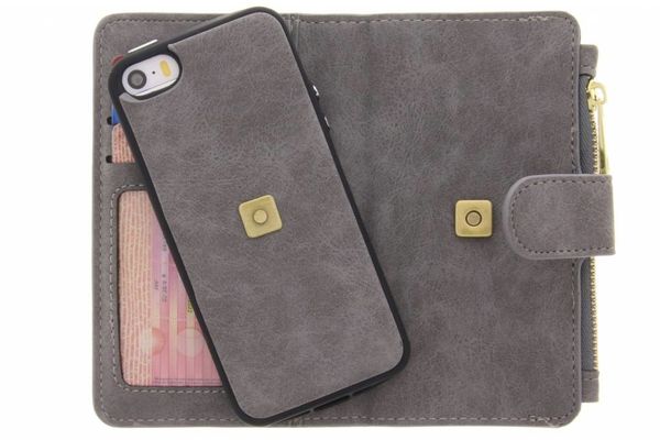 Porte-monnaie de luxe iPhone SE / 5 / 5s - Gris