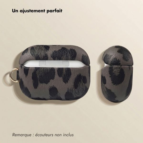 Selencia Coque Sabi motif panthère  Apple Airpods Pro / Pro 2 - Midnight Black
